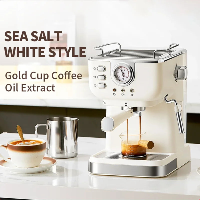 220v Italian Espresso Coffee Machine Stainless Steel Coffee