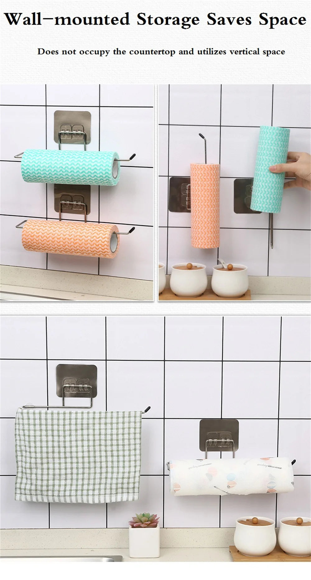 Hanging Paper Roll Towel Holder Bathroom Toilet Storage