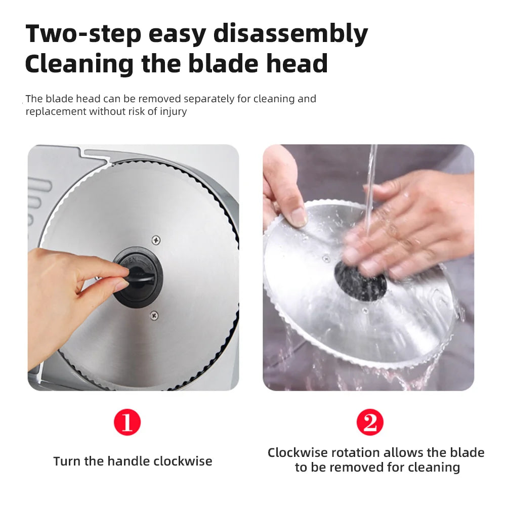 Divedeer Electric Deli Meat Slicer Sus 420 Stainless