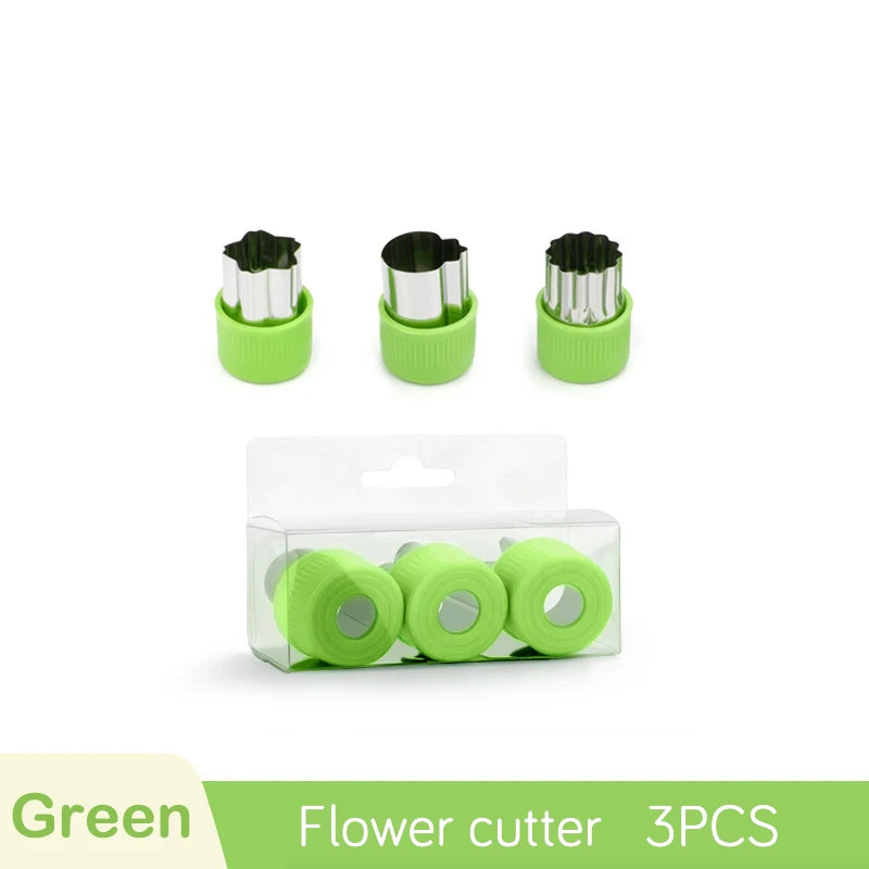 1set Multi-Style Vegetables Cookie Cutter Embossing Mould Cook