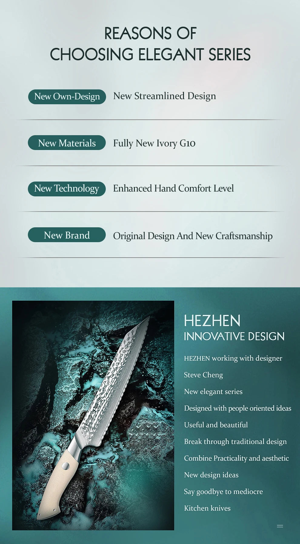 Hezhen 1pc Or 5pc Knife Chef Knife 67