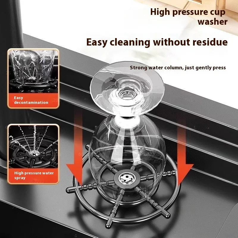 Stainless Steel Mini Hidden Sink Balcony Bar Apartment