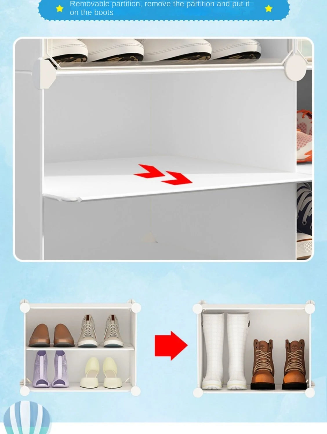 Small-Scale Foldable Cabinets Living Room Multilayer Large Space
