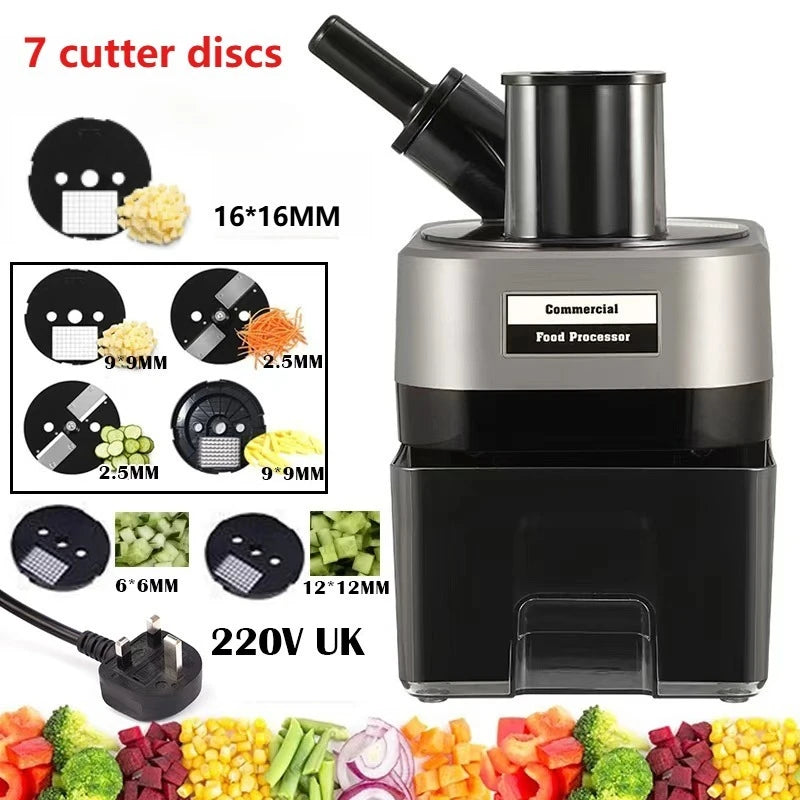 Commercial Double Spout Vegetable Cutter In Dicing Shredding