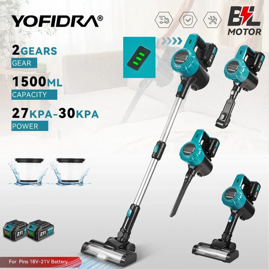 Yofidra 1800w Brushless Vacuum Cleaner 30kpa 5l Powerful