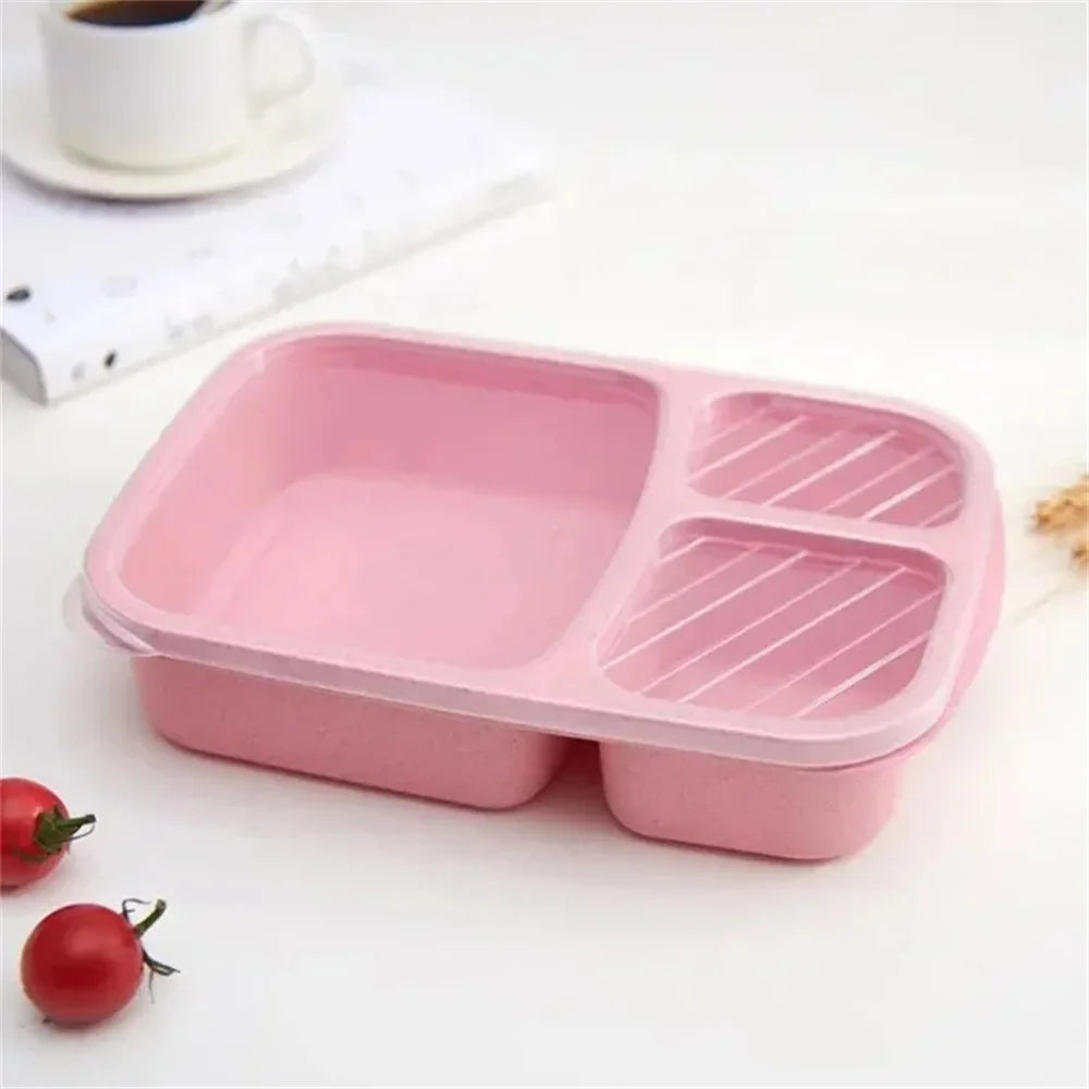 1/4pack Bento Lunch Box Compartment Food Storage Containers