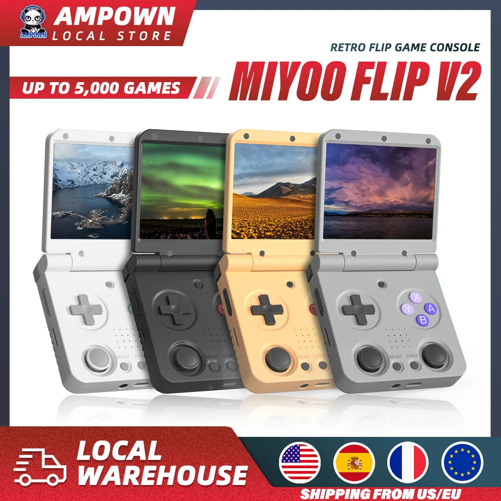 Brand Miyoo Flip V2 Handheld Game Players Ips