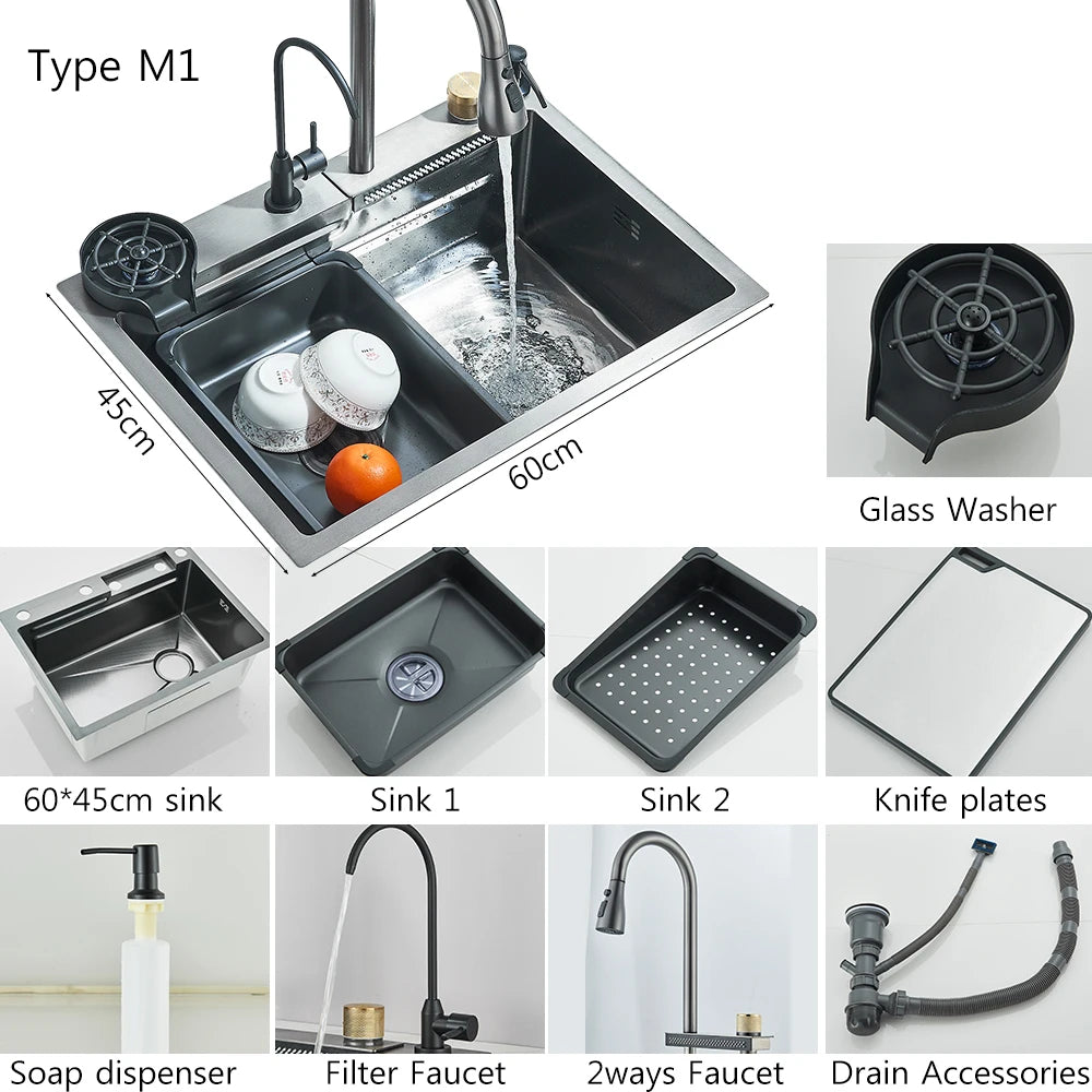 Brushed Nickel Stainless Steel Sinks Recessed Sinks Taps