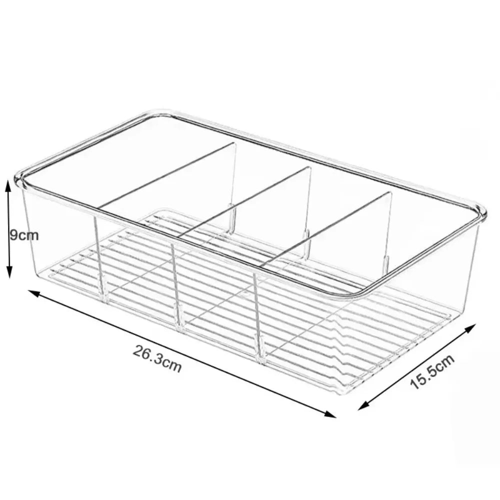 Grids Drawer Box Clear Large Capacity Fridge Storage