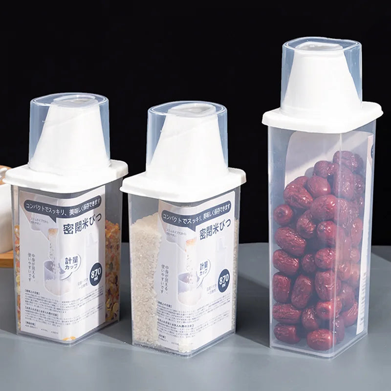 Food Container Sealed Crisper Grains Tank Storage Sorting