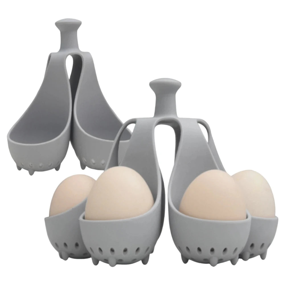 1pc 4/6 Egg Holder High-Temperature Resistant Silicone Egg