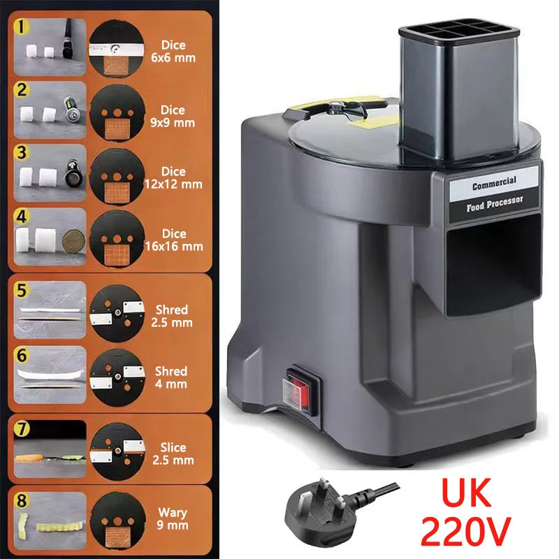 Commercial Vegetable Chopper In1 Electric Cutting Machine Carrot