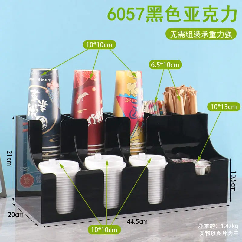 Creative Coffee Shop Bar Paper Cup Straw Storage