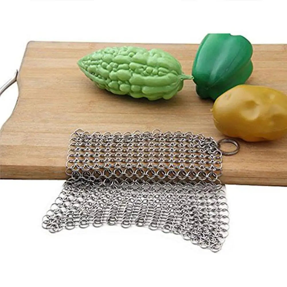 Cleaning Ring Stainless Steel Cleaner Chainmail Scrubber Brush