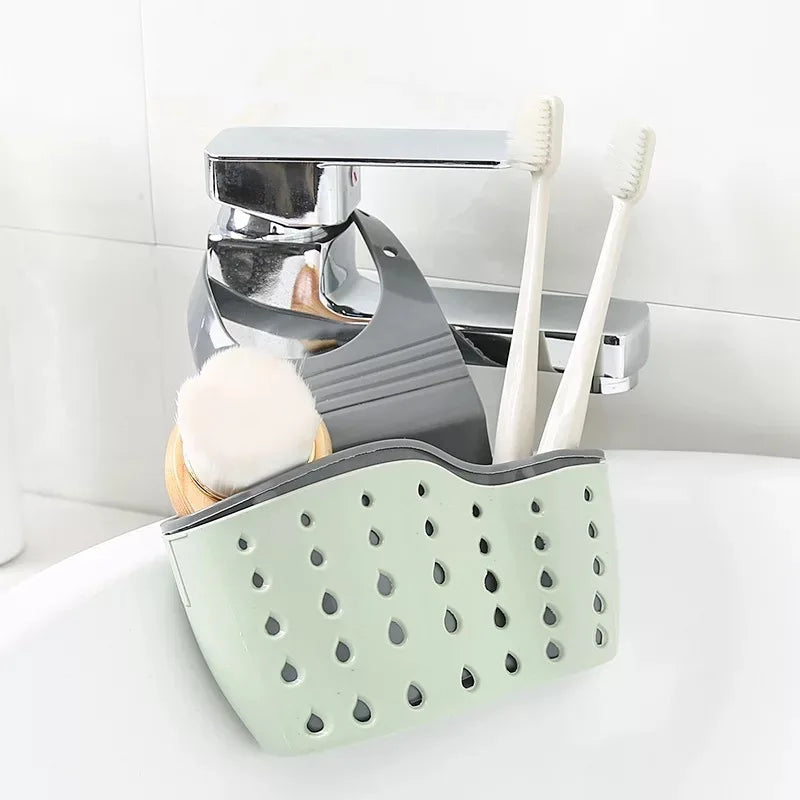 Adjustable Sink Sponge Holder Hanging Drain Basket -