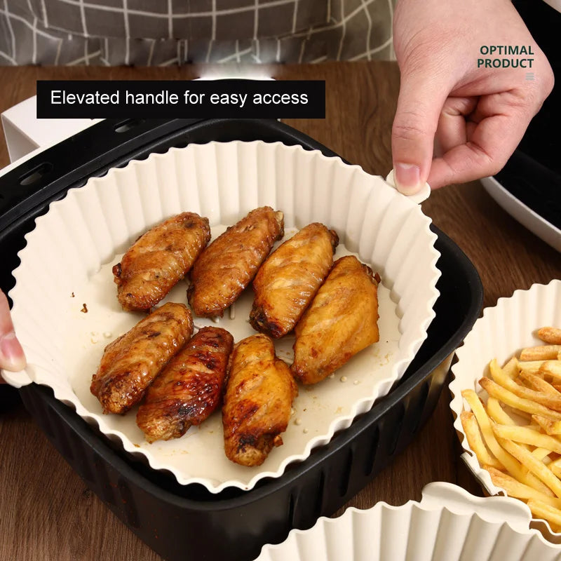 Silicone Air Fryer Baking Tray Reusable Baking Basket