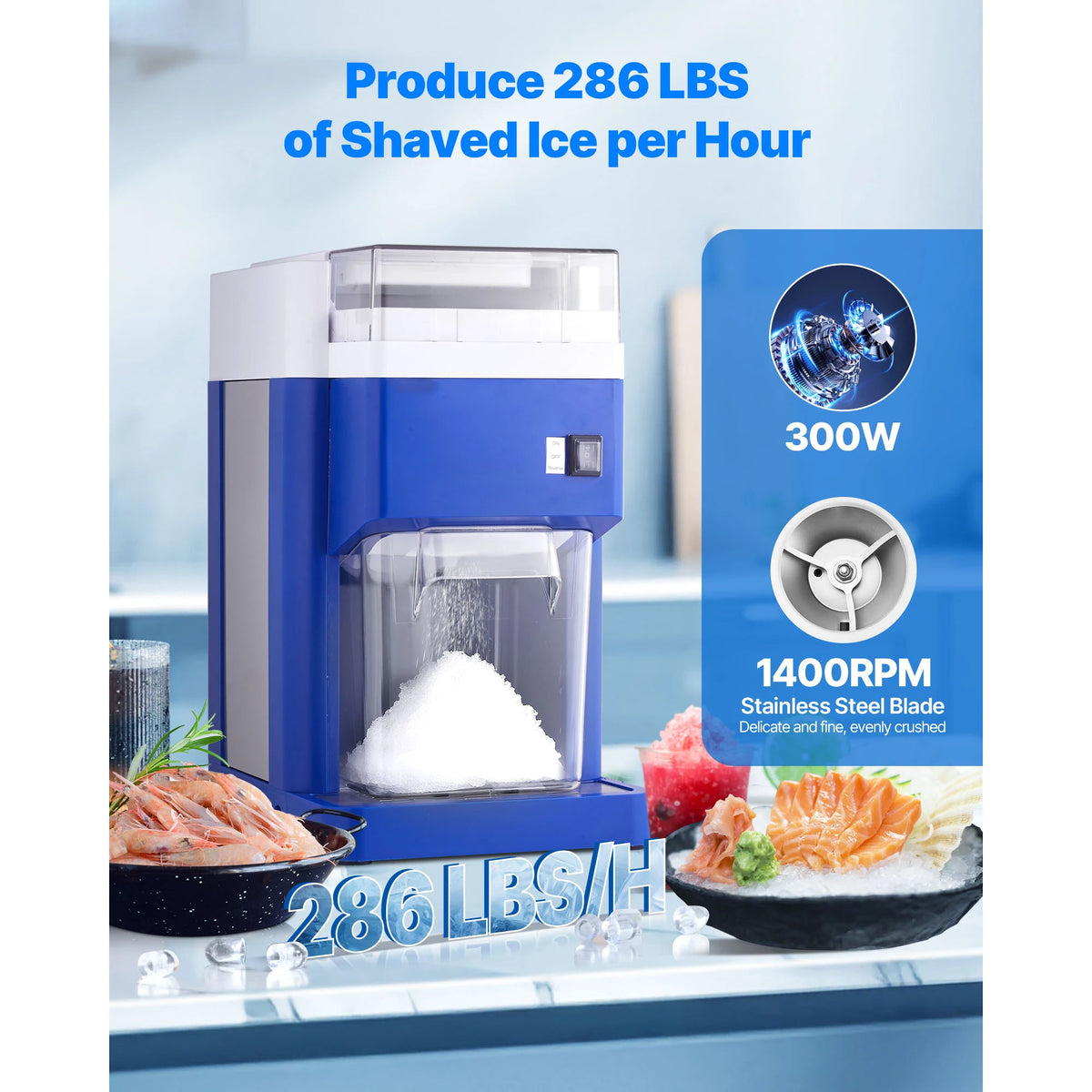 Succebuy 8l Commercial Ice Shaver Machine Electric Snow