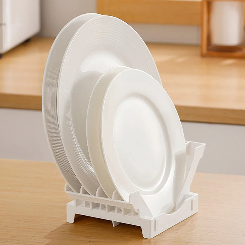 Dish Organizer Rack Upright Draining Cabinet Plate Organizer