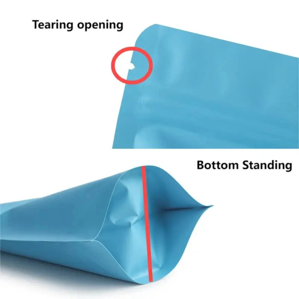 100pcs Durable Moisture Proof Zipper Seal Mylar Bags