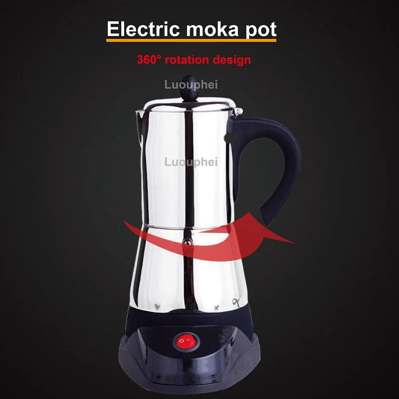 150ml/300ml Electric Coffee Maker Cups 3/6cups Stainless Steel
