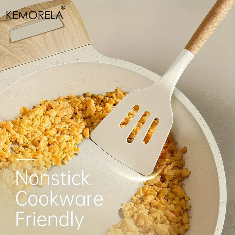Kemorela 10pc Silicone Cooking Utensils Heat Resistant Non-Stick