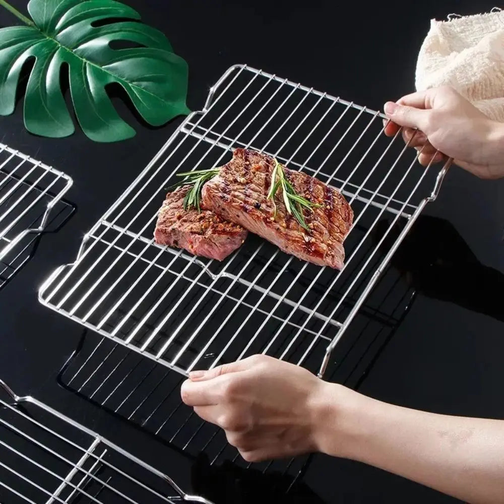 Stainless Steel Cooling Rack Non-Stick Silver Bbq Tray