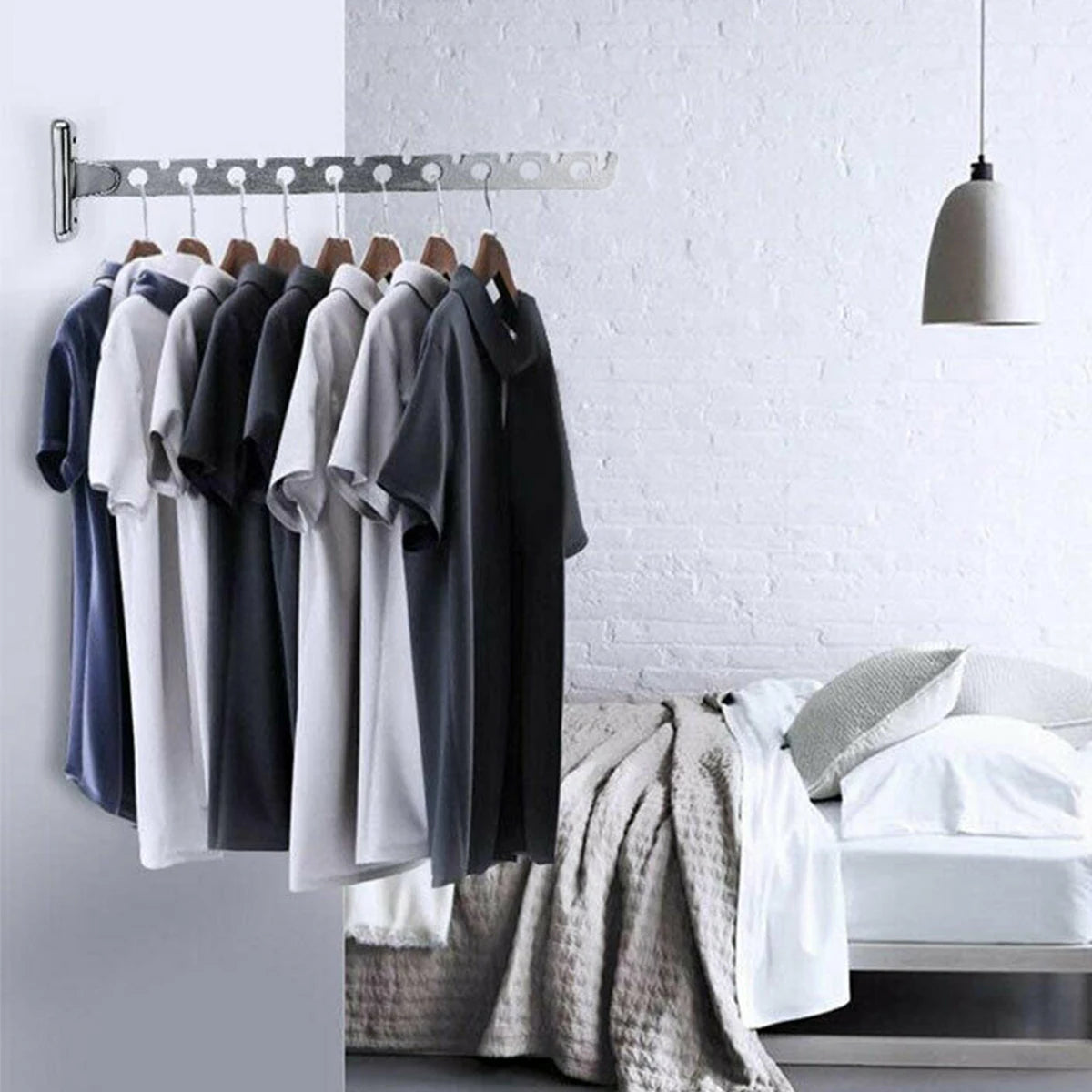 8/10 Holes Stainless Steel Clothes Hooks Wall Mounted