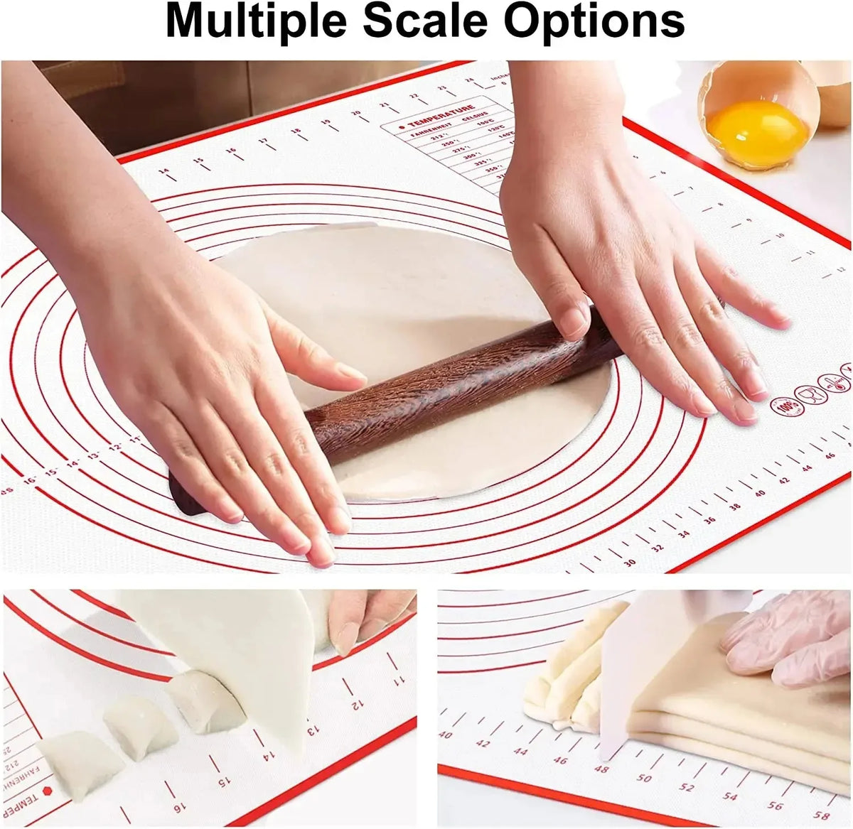 Untior 1pcs Kneading Dough Mat Silicone Baking Mat