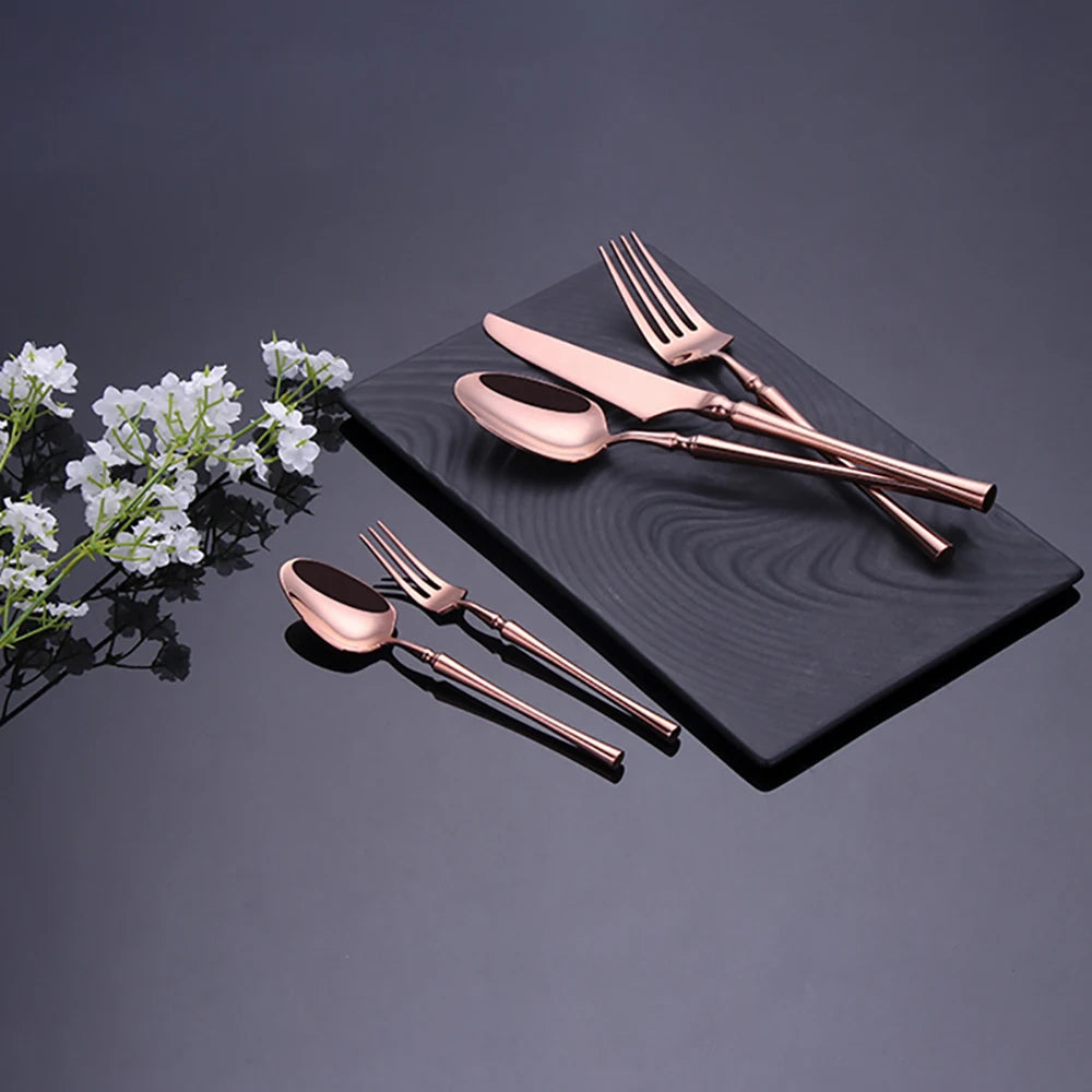 Pieces Knife Fork Spoon Gold Cutlery Complete Stainless