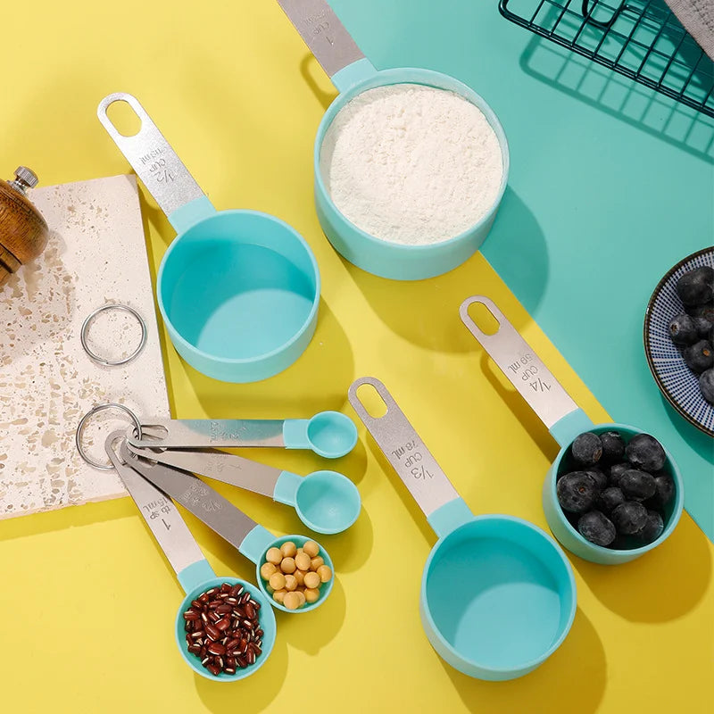 8pcs Measuring Cups & Spoons Stackable Nesting Measure
