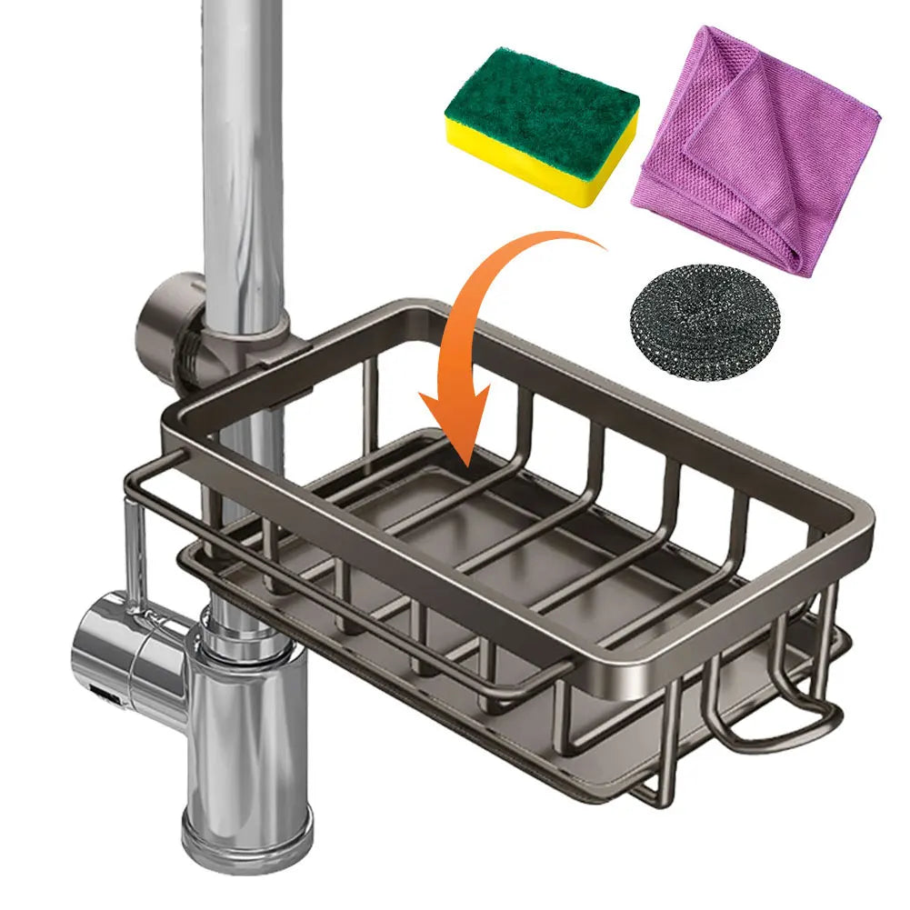 Sink Faucet Organizer Detachable Over Faucet Sink Caddy