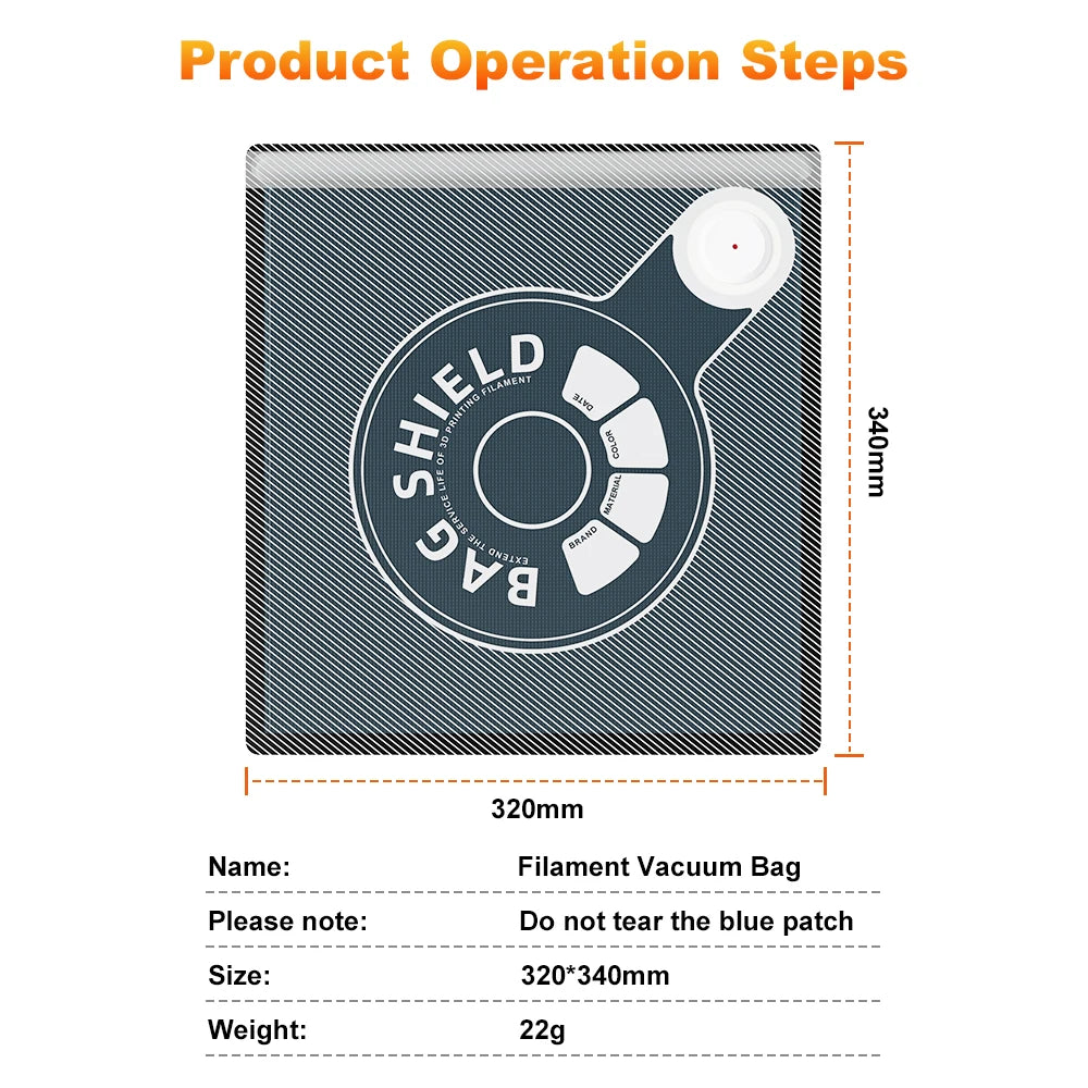 Upgraded Filament Storage Bag Pla Abs Petg Vacuum