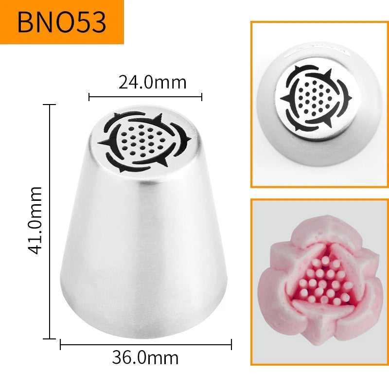 Russian Stainless Steel Piping Tips Flower Shaped Cake