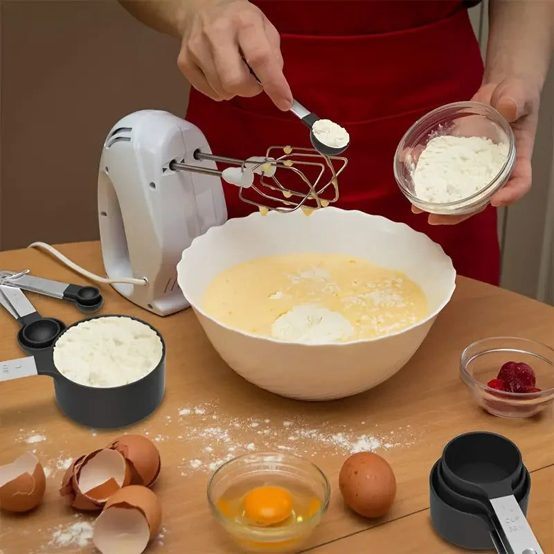8pcs Measuring Cups & Spoons Stackable Nesting Measure