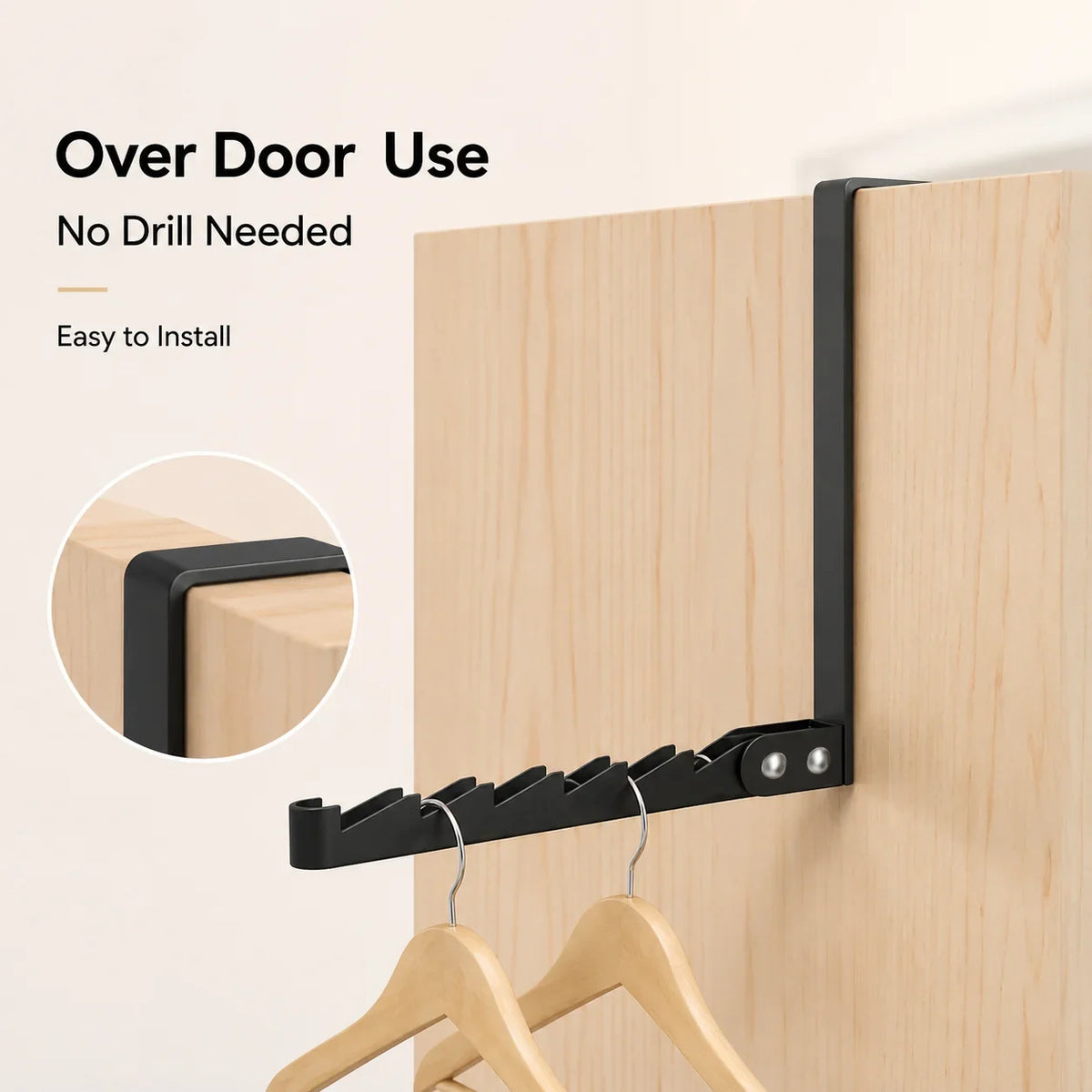 Folding Door Hook Hanger Over Door Drying Rack