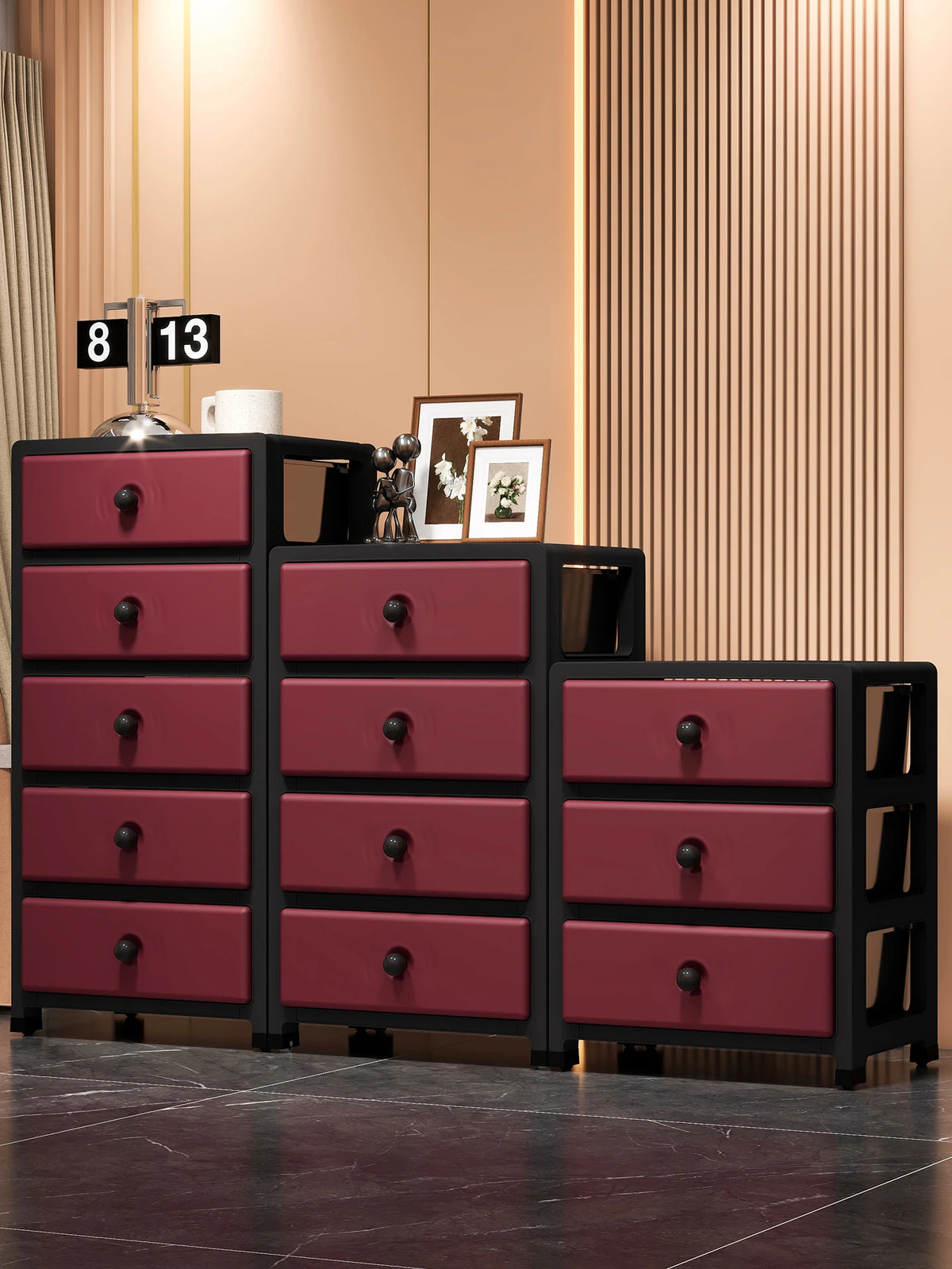 Drawer-Style Storage Cabinet - Living Room Storage Cabinet