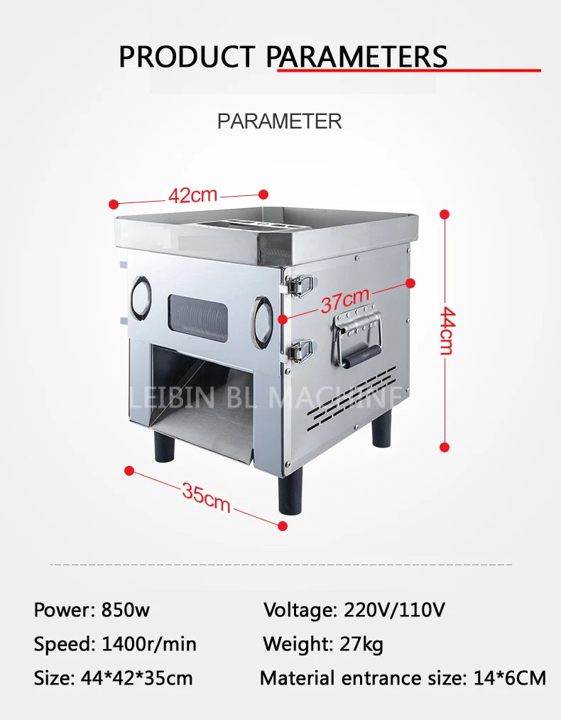 Electric Meat Cutter Stainless Steel Automatic Vegetable Cutter