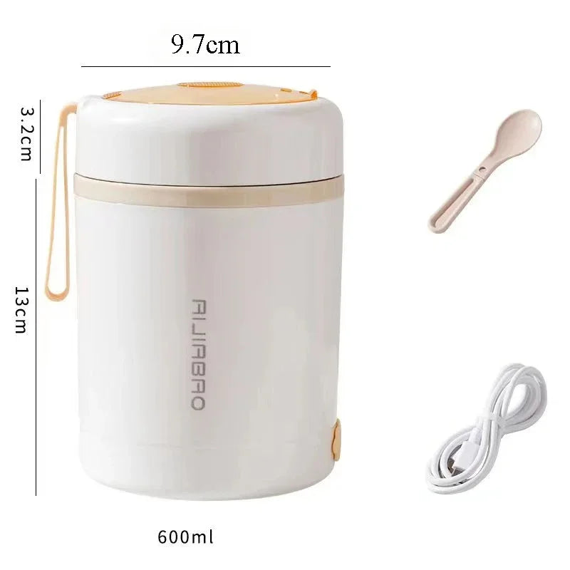 Plug-In Heated Lunch Box Constant Temperature Breakfast Cup