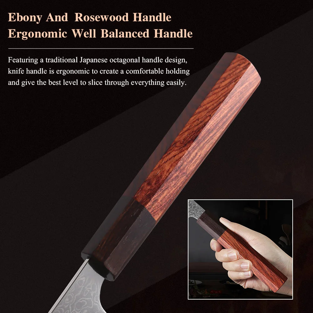 6-Inch Japanese Handmade Honesuki Chef Knife Damascus Steel
