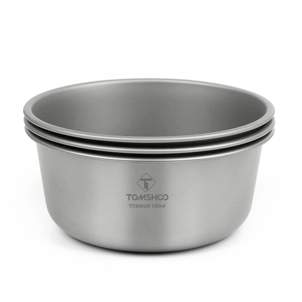 Tomshoo 400ml / 500ml Food Container Stackable Titanium