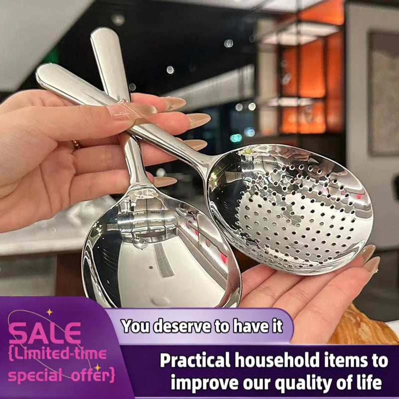 1/2pc Stainless Steel Ladles Serving Soup Rice Serving