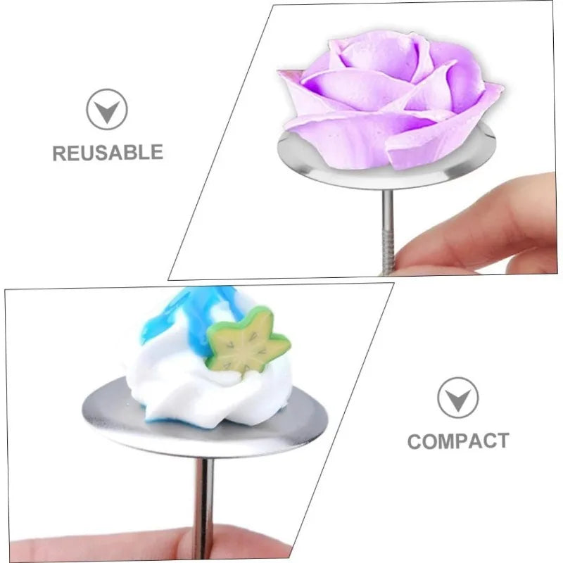 6pcs Stainless Steel Mounting Nails Pastry Nails Cake