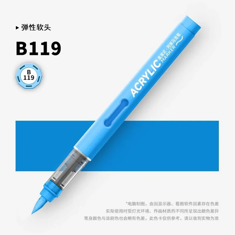120/1 Colors Direct-Liquid Acrylic Brush Markers Pen Waterproof