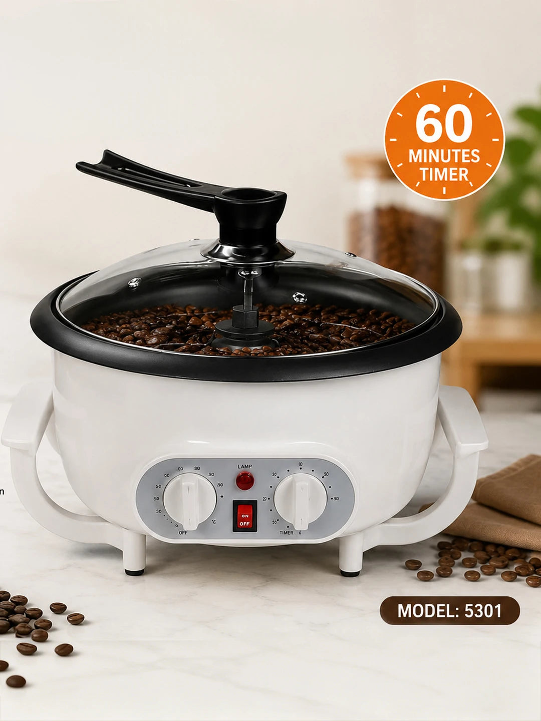 Electric Coffee Bean Roaster Temperature Control Peanut Beans
