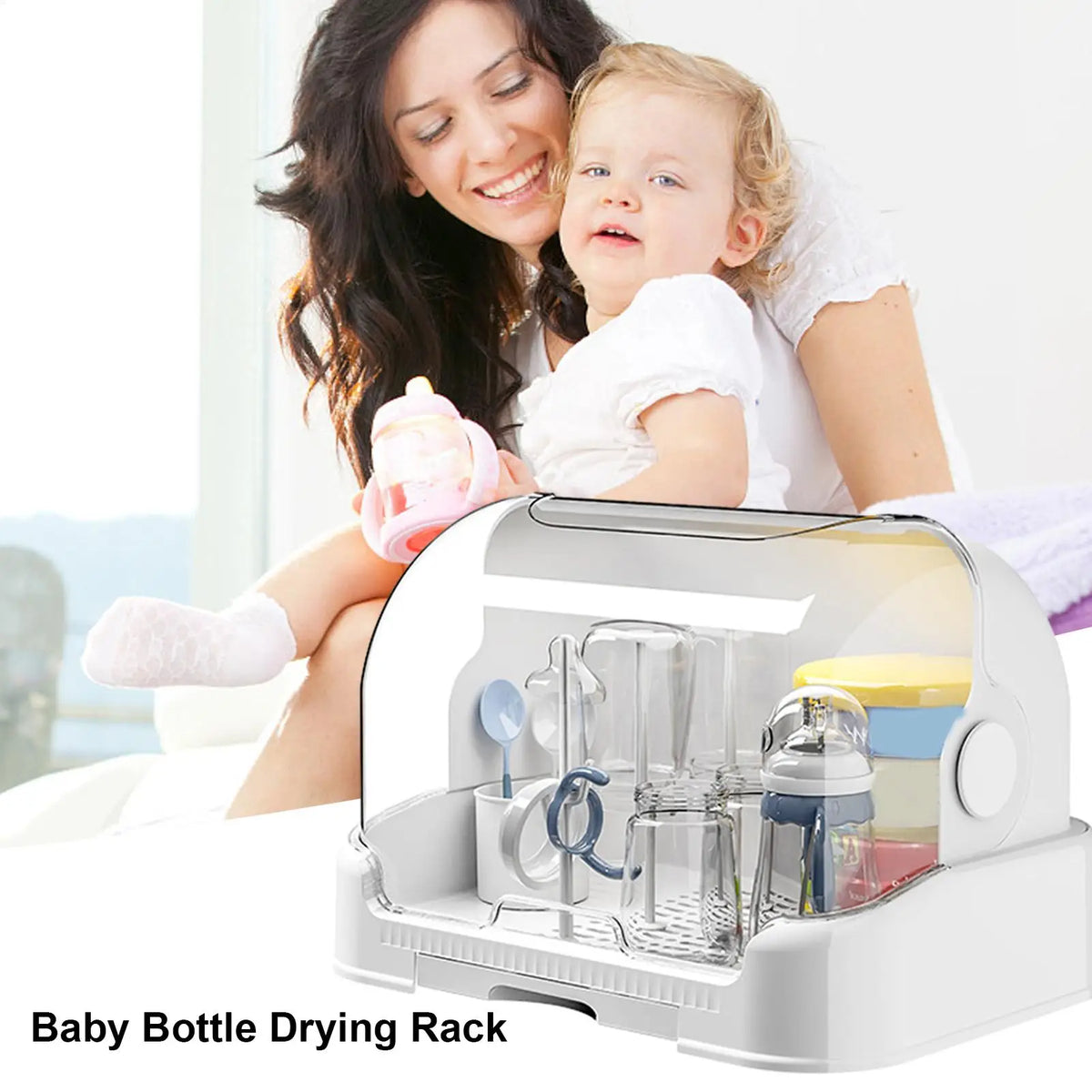 Baby Bottle Drying Rack Toddler Bottles Storage Box