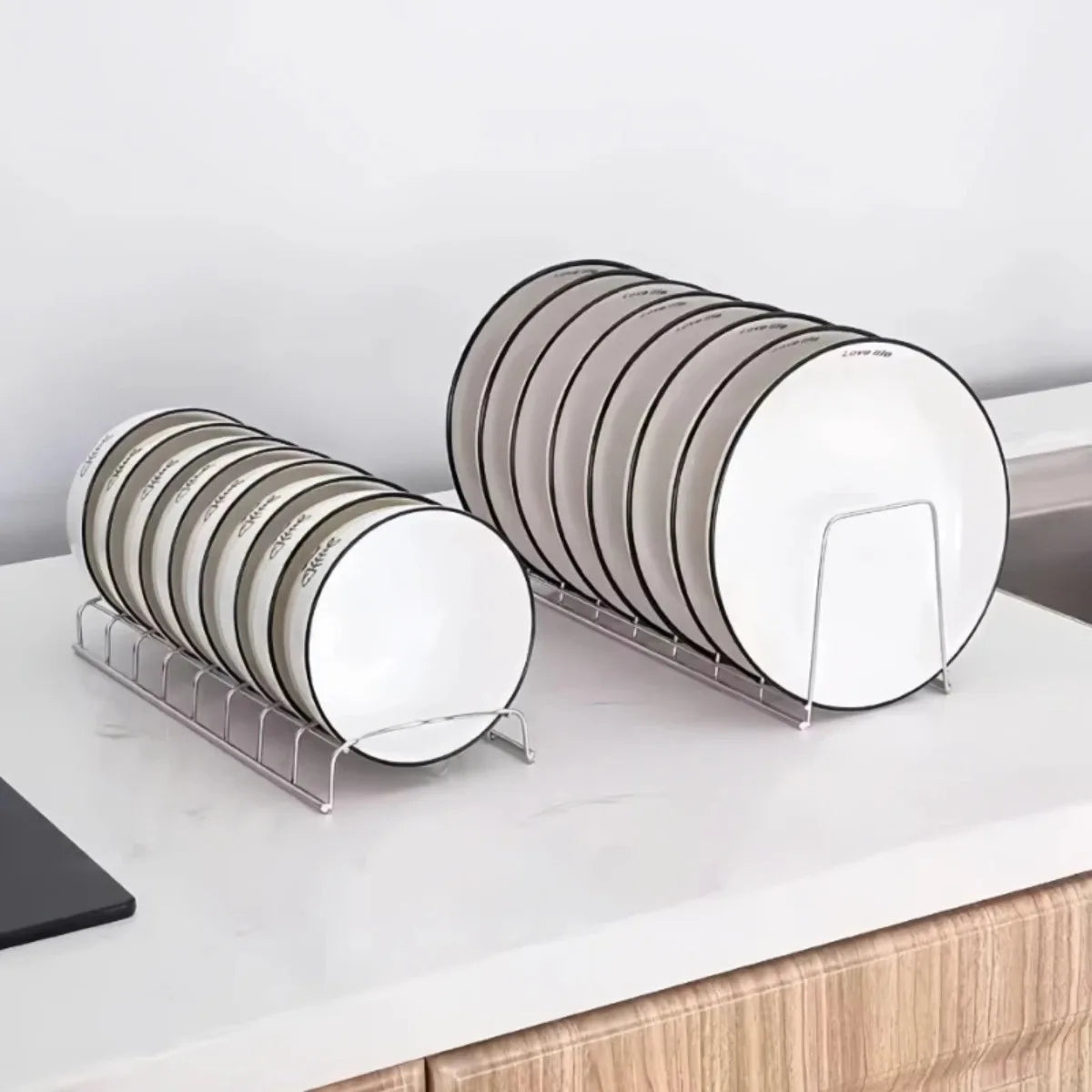 Dish Storage Rack Stainless Steel Dish Drawer Cabinet