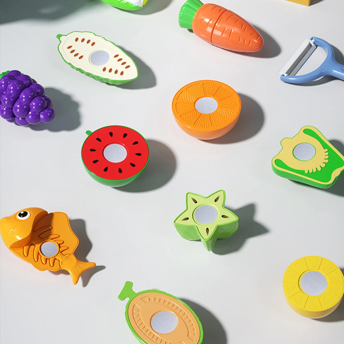 Cutting Play Food Toys Pretend Cooking Fruit &Vegetables&Fast