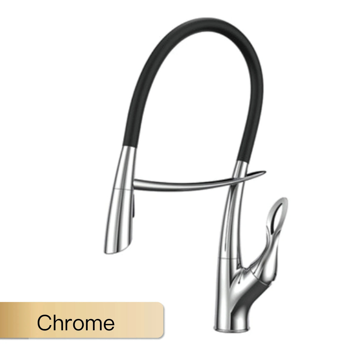 Modern Luxury Black Brass Faucet Pull-Out Magnetic Suction