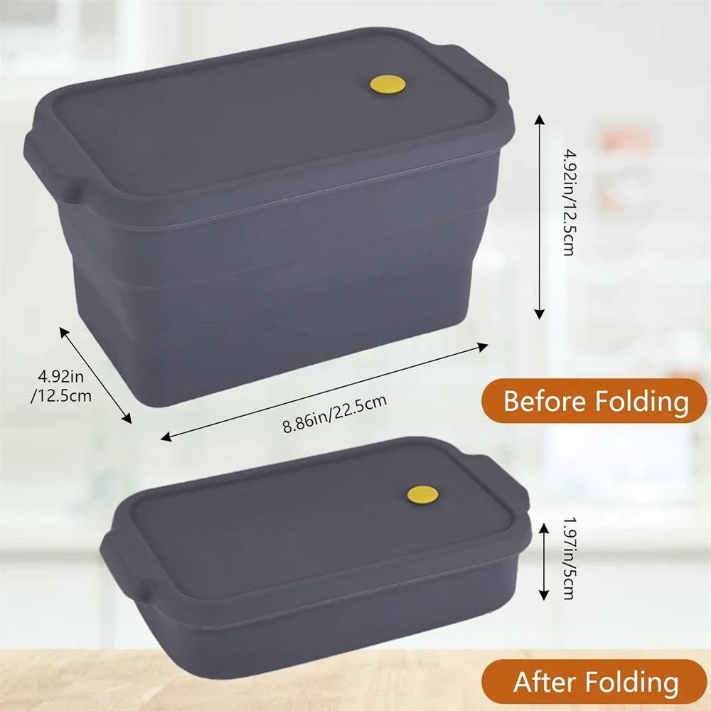 Collapsible Silicone Bread Loaf Pan Lid Nonstick Baking