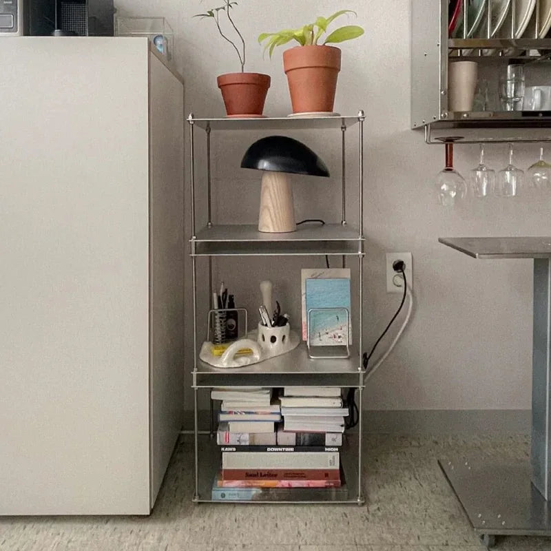 Stainless Steel Metal Bauhaus Modular Storage Rack Floor